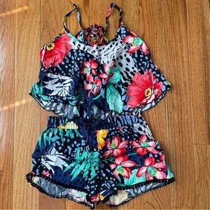 Tropical Print Shorts Set
